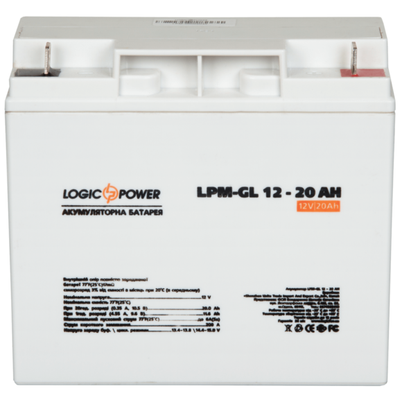 Аккумулятор гелевый Logicpower LPM-GL 12 - 20 AH изображение 2