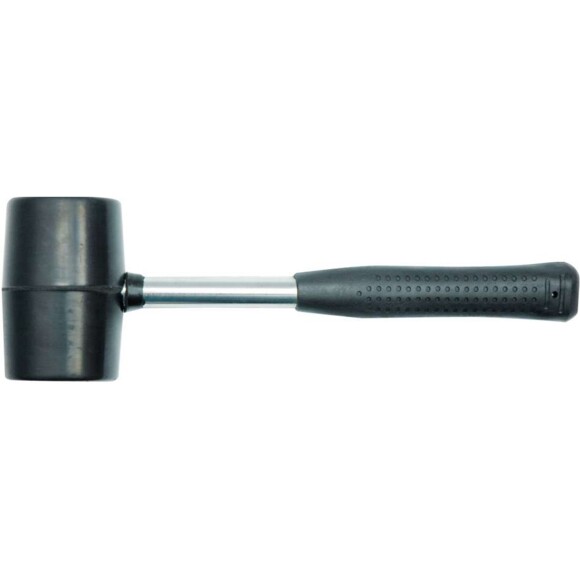 Киянка гумова VOREL 50 мм, 410 г з металевою ручкою (33557)