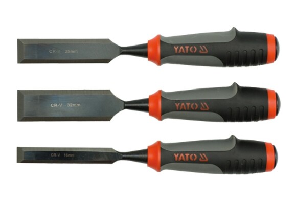 Набір стамесок Yato з полімерними ручками 16/25/32мм CrV (YT-6280) 3 шт