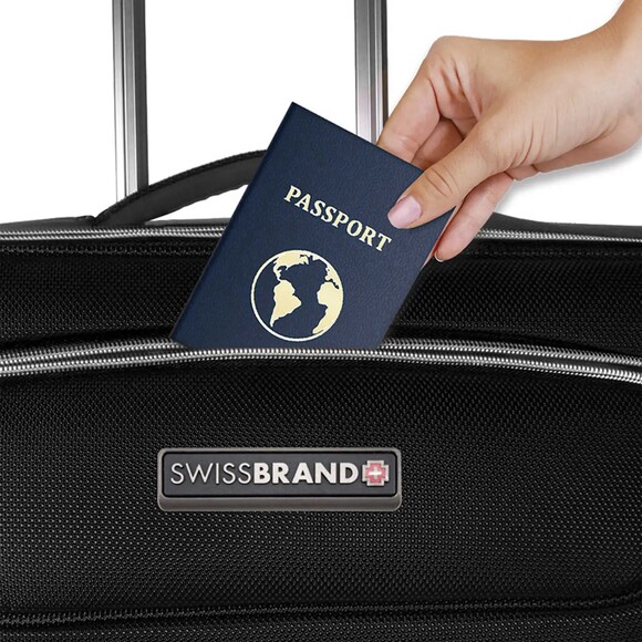 Чемодан Swissbrand Austria (M) Black (SWB_LEAUS001M) изображение 3