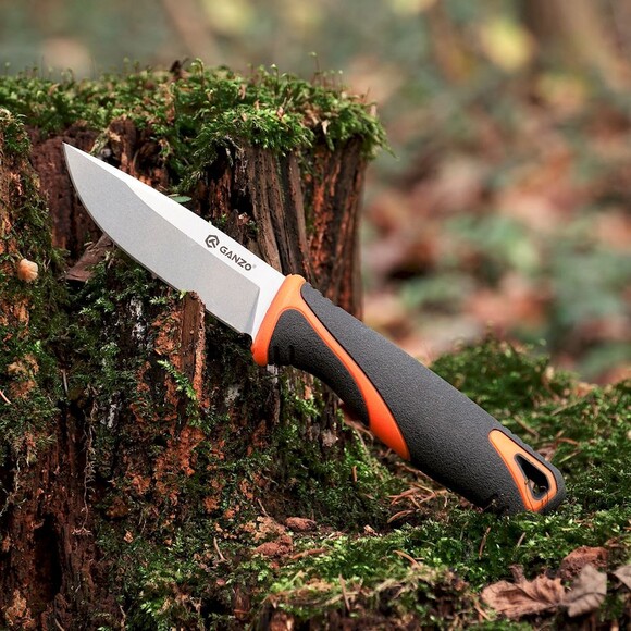 Нож Ganzo G807OR, оранжевый с ножнами изображение 7