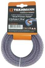 Волосінь для тримерів Tekhmann DUAL Flower-Twist 3 мм, 15 м (кручена) (T.40930015)