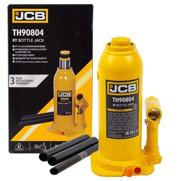 Домкрат бутылочный JCB Tools 8 т (JCB-TH90804) изображение 5