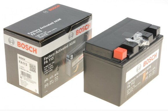 Мото аккумулятор Bosch, 11.2Ah/220A (0 986 FA1 130) изображение 3