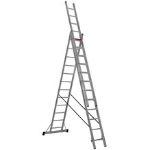 Трехсекционная алюминиевая лестница VIRASTAR 3x12 ступеней (TS205)