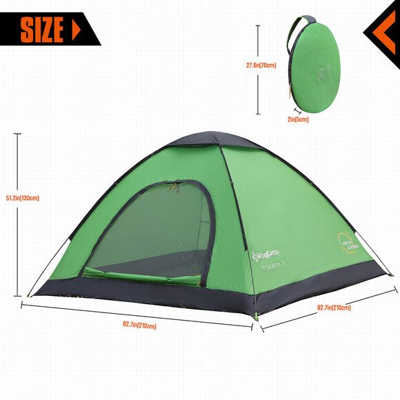 Палатка KingCamp Modena 3 (KT3037) Green изображение 4