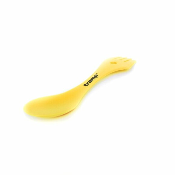 Ложка-вилка (ловилка) пластмассовая Tramp Желтая (TRC-069-yellow)