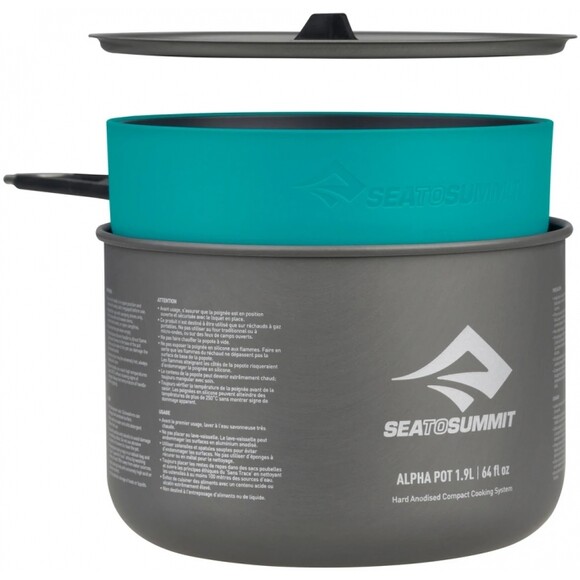 Набір посуду Sea To Summit DeltaLight Bowl Set Pacific Blue/Charcoal (STS AKI2008--05062101) фото 3