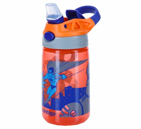 Пляшка для води дитяча Contigo Gizmo Flip 420 мл Nectarine Superhero (2116115) фото 2