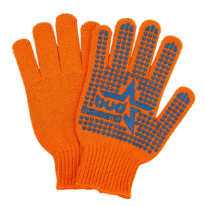 Перчатки BudMonster трикотажные с ПВХ рисунком Стандарт оранжевые (102194) изображение 2