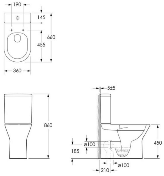 Унитаз IMPRESE Lednice Rimless, с сидением slow-closing (c06207900) изображение 2