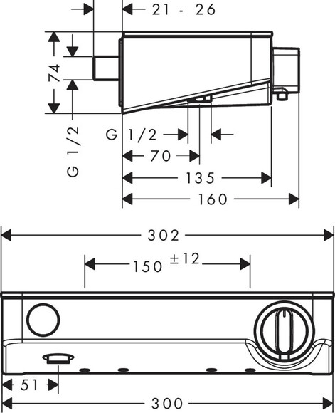 Смеситель для душа HANSGROHE ShowerTablet Select, с термостатом (13171000) изображение 5