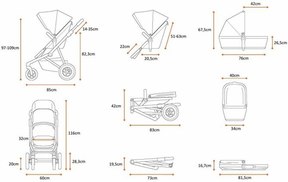 Дитячий візок з люлькою Thule Sleek Midnight Black (TH 11000007)  фото 12