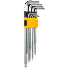 Набір ключів шестигранних INGCO 9 шт 1.5-10 мм (HHK11092)