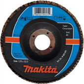 Лепестковый шлифовальный диск Makita 125х22.23 К120 корунд  (P-65202)