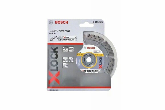 Алмазний диск Bosch X-LOCK Best for Universal 115x22.23x2.2x12 мм (2608615160) фото 3