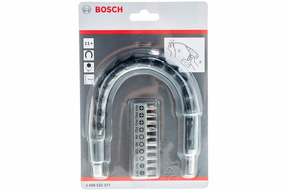Гибкий удлинитель с набором бит Bosch 300 мм, 10 шт. (2608522377) изображение 8