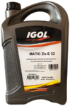 Гидравлическо-трансмиссионное масло IGOL MATIC ZN-S 32, 5 л (MATICZNS32-5L)