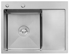Кухонна мийка Kroner KRP Geburstet-6350LHM, 3.0/1.0 мм (CV031320)