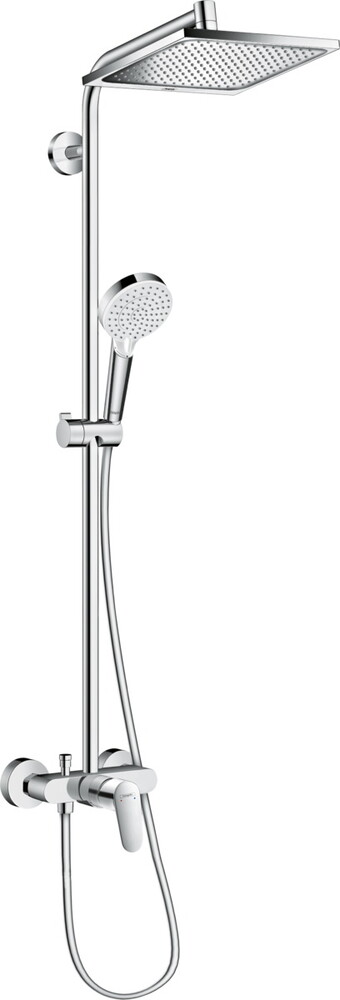 

Душевая система HANSGROHE Crometta E 240 1jet Showerpipe, с однорычажным смесителем (27284000)