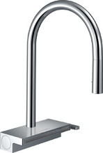 Смеситель для кухни Hansgrohe Aquno Select M81 73831000 однорычажный, с выдвижным душем, 3jet, sBox, хром