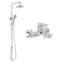 Набор 2 в 1: смеситель для ванны IMPRESE Breclav 10245, душевая система T-15084, хром (SET20230906)