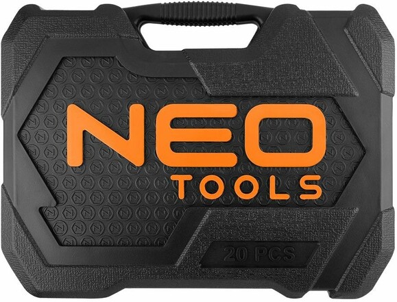 Набор торцевых головок Neo Tools 1/2, трещотка 90 зубцов, 20 шт (10-032N) изображение 6