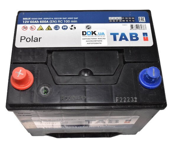Аккумулятор TAB 6 CT-60-L Polar S JIS (246960) изображение 2