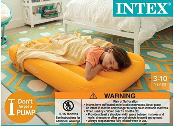 Детский надувной матрас Intex Cozy Kidz, 88x157x18 см, оранжевый (66803-1) изображение 3