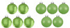 Набір ялинкових іграшок House of Seasons 6 см, 10 шт. (зелений) (8718861439625)
