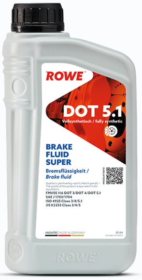 Гальмівна рідина ROWE HighTec Brake Fluid Super DOT 5.1, 1 л (25104-0010-99)