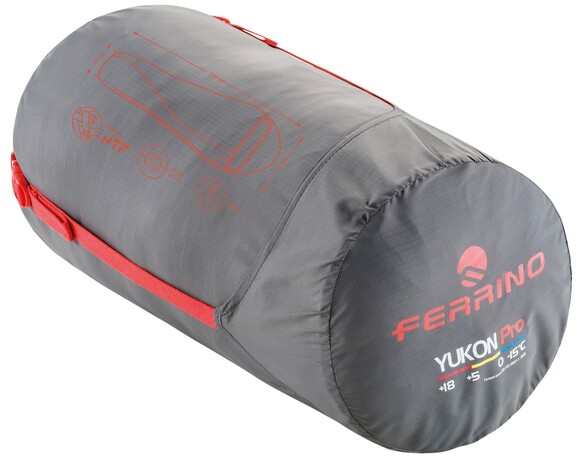 Спальний мішок Ferrino Yukon Pro/+0°C Scarlet Red/Grey (Left) (928106) фото 4