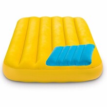 Дитячий надувний матрац Intex Жёлтый + надувна подушка 88x157x18см Cozy Kidz (66801-4)