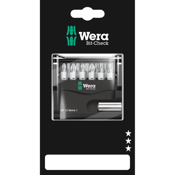 Набор бит Wera Bit-Check 12 Metal 1 SB (05136393001)