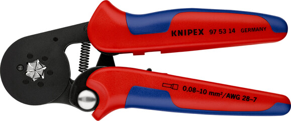 Інструмент для обтиску контактних гільз з автоналаштуванням Knipex 180 мм (97 53 14 SB)