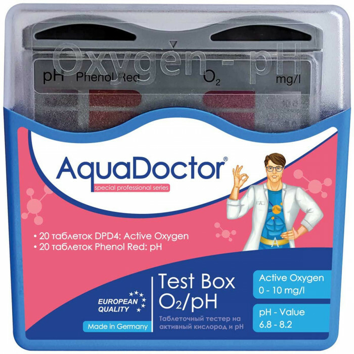 

Тестер AquaDoctor Box таблеточный pH и O2, 20 тестов, Германия (23545)