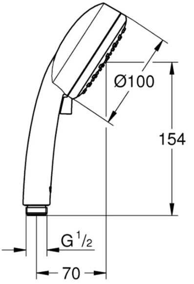 Лейка для ручного душа Grohe Vitalio Comfort 100 (26397000) (CV030541) изображение 2