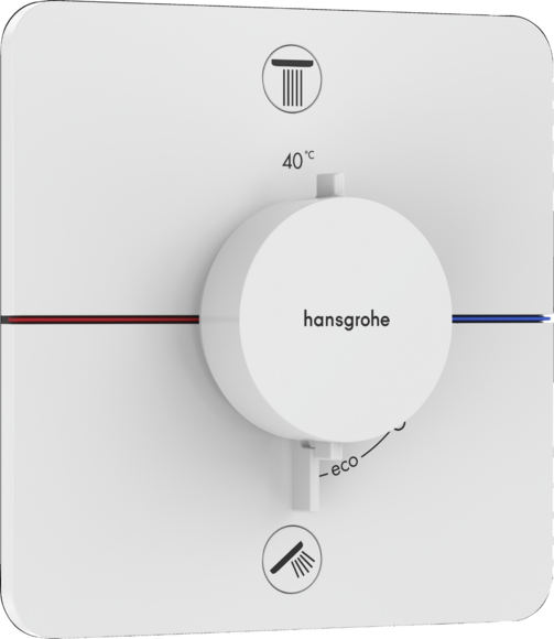 Термостат для душу HANSGROHE ShowerSelect Comfort Q, білий матовий (15583700)