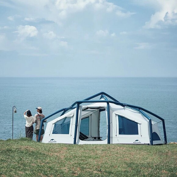 Трехместная палатка надувная Naturehike CNK2300ZP012 (голубая) (6976023921001) изображение 3