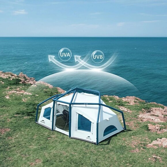 Трехместная палатка надувная Naturehike CNK2300ZP012 (голубая) (6976023921001) изображение 4