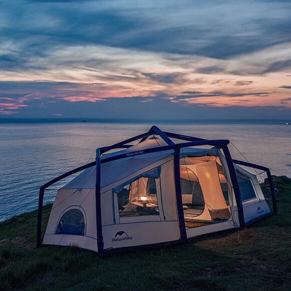 Трехместная палатка надувная Naturehike CNK2300ZP012 (голубая) (6976023921001) изображение 6