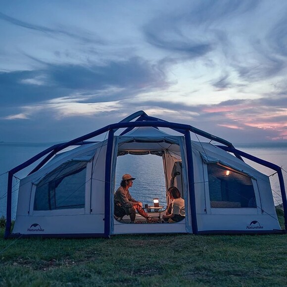 Трехместная палатка надувная Naturehike CNK2300ZP012 (голубая) (6976023921001) изображение 7