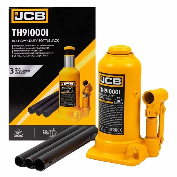 Домкрат бутылочный JCB Tools 10 т (JCB-TH910001) изображение 5