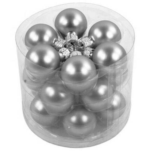 Набор елочных игрушек Jumi 3 см, 18 шт. (серебро) (5900410195844) изображение 4