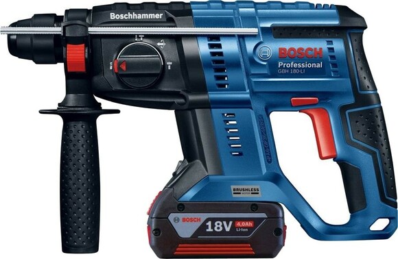 Аккумуляторный перфоратор + набор сверл Bosch GBH 180-LI Professional (0615990M33) изображение 2