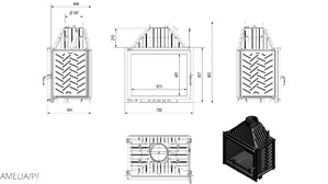 Камінна топка Kratki AMELIA 25 (AMELIA/PF) фото 3