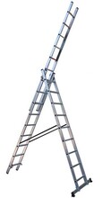 Трехсекционная алюминиевая лестница VIRASTAR Triomax 3x9 ступеней (TS185)