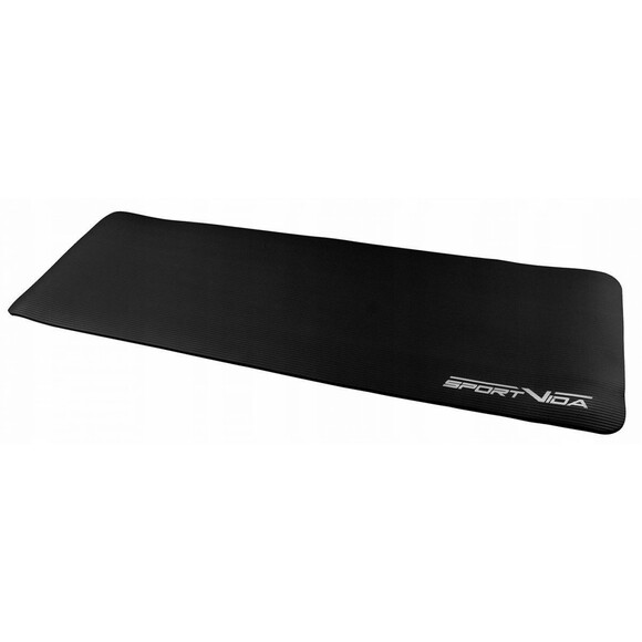 Коврик для йоги и фитнеса SportVida NBR Black 1 см (SV-HK0166) изображение 2