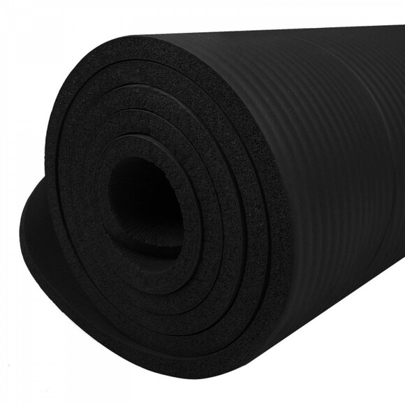 Коврик для йоги и фитнеса Springos NBR Black 1 см (YG0005) изображение 3
