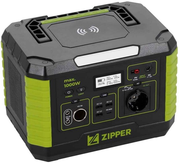 Портативная зарядная станция Zipper ZI-PS1000 (999 Вт·ч / 1000 Вт) изображение 3